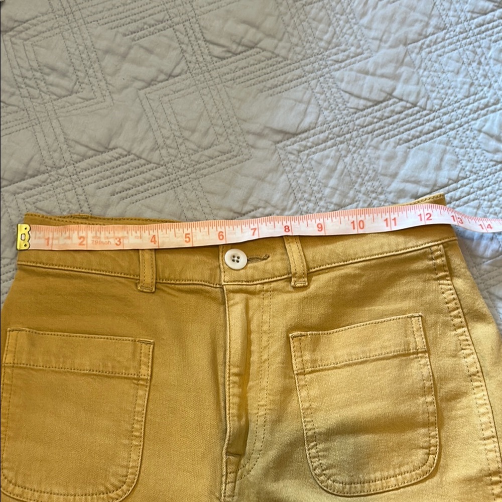 Madewell Women's goldenrod Jeans 24P petite straight leg crop wide leg - Picture 8 of 8